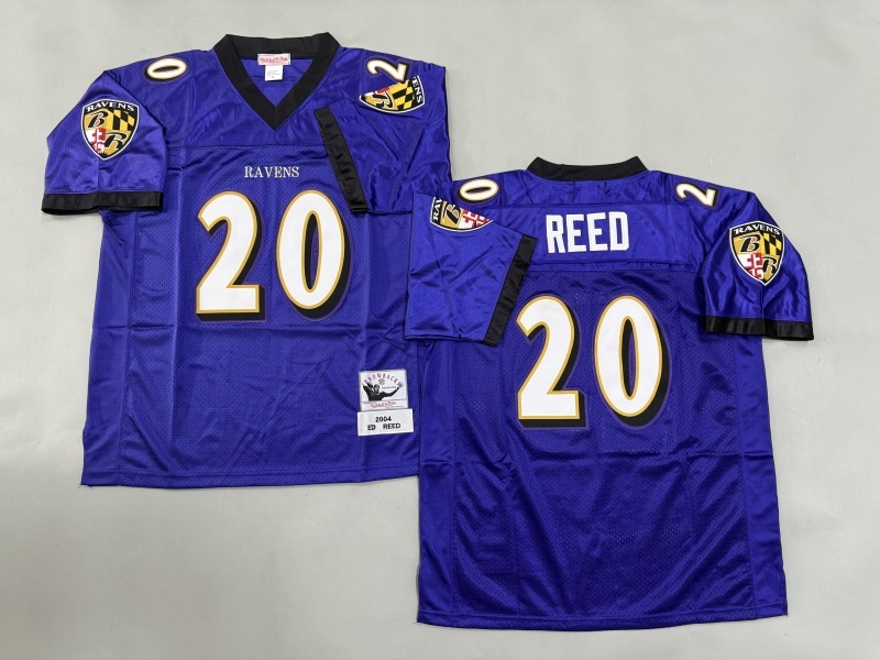 Men 2025 Baltimore Ravens #20 Reed purple Throwback Limited NFL Jersey style 001->baltimore ravens->NFL Jersey